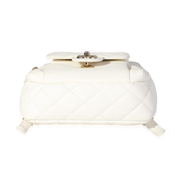 Chanel White Quilted Caviar CC Day Backpack - Picture 4 of 7